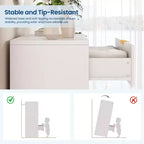Commode à 5 tiroirs cannelée pour chambre à coucher, commode moderne de 120 cm de haut avec poignées en métal doré, commode en bois pour placard, salon, couloir