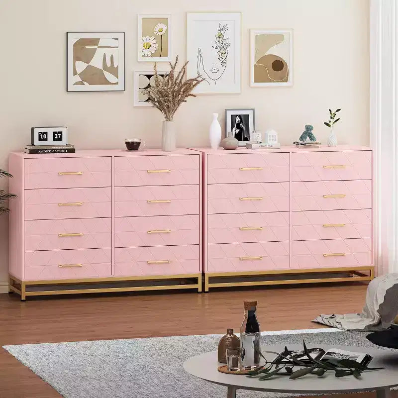 Commode de chambre à 8 tiroirs, Grande tour de rangement, Commode en bois avec 8 tiroirs de rangement pour chambre, Large avec organisateur de tiroirs