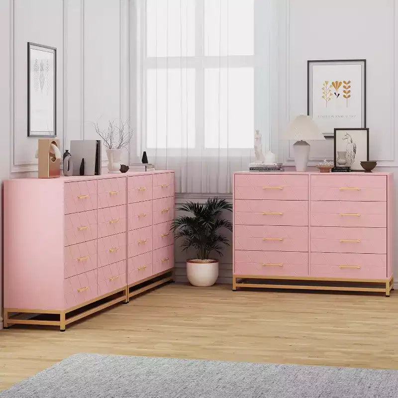 Commode de chambre à 8 tiroirs, Grande tour de rangement, Commode en bois avec 8 tiroirs de rangement pour chambre, Large avec organisateur de tiroirs