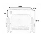 Chariot de bar pour l'extérieur en osier avec plateau en bois composite pour patio, noir, 35,43*19,69*35,43