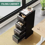 Classeur vertical à 4 tiroirs avec serrure, meuble de rangement en métal pour bureau à domicile, dossiers suspendus A4/lettre/légal