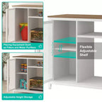 Meuble de support pour aquarium avec prises de courant, support d'aquarium en métal de 150-190 litres avec armoire pour le rangement des accessoires d'aquarium