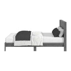 Lit Queen Payne Luxe avec Tête de Lit Béton Gris Frais