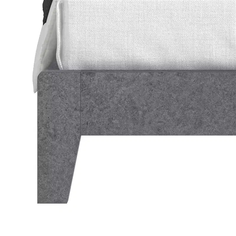 Lit Queen Payne Luxe avec Tête de Lit Béton Gris Frais