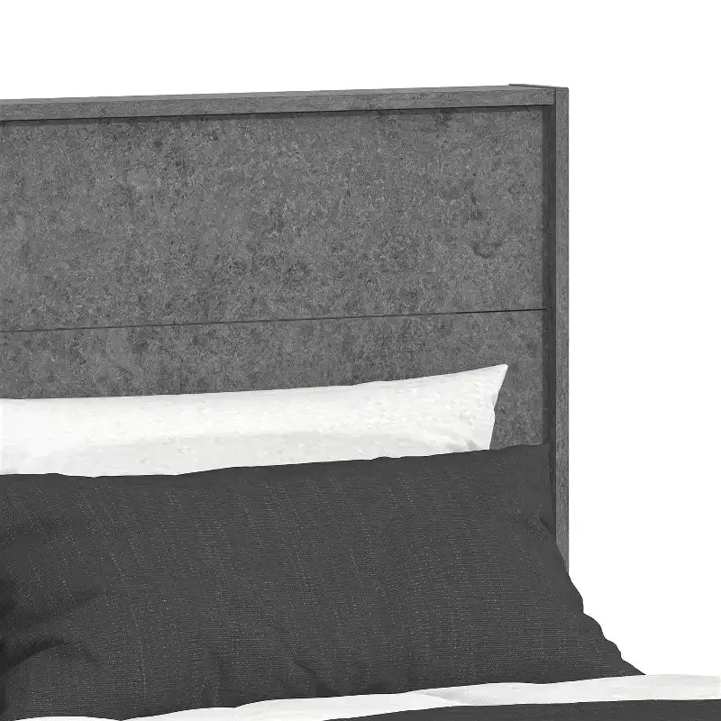 Lit Queen Payne Luxe avec Tête de Lit Béton Gris Frais