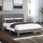 Lit Queen Payne Luxe avec Tête de Lit Béton Gris Frais