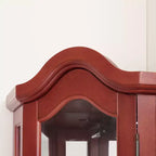 Vitrine d'angle éclairée avec portes et étagères en verre trempé - Meuble de rangement élégant pour la décoration du salon et de la chambre