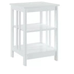 Table d'appoint Belmont avec plateau lisse et étagères ouvertes, petite table de rangement d'appoint de style transitionnel pour salon, chambre ou bureau