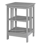 Table d'appoint Belmont avec plateau lisse et deux étagères ouvertes, table d'appoint moderne pour café, tablettes, objets de collection et essentiels du quotidien