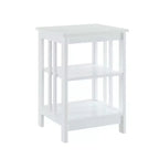Table d'appoint Belmont avec plateau lisse et deux étagères ouvertes, table d'appoint moderne pour café, tablettes, objets de collection et essentiels du quotidien