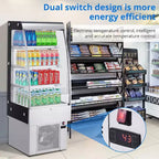 Vitrine à pâtisserie, vitrine réfrigérée - Réfrigérateur à pâtisserie commercial de comptoir de 250 L avec porte en verre trempé, éclairage LED, étagères réglables, blanc