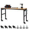 COZONY 75 x 25 Adjustable Workbench, 2000 Lbs Heavy-Duty Work Table with Wheels & Power Outlet, Garage Workshop Multi-Purpose Table