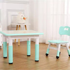 Table pour enfants réglable avec 4 chaises, table d'activités pour tout-petits de 23 pouces pour les 2-10 ans, bureau de salle de jeux préscolaire avec pieds antidérapants et plateau à graffitis