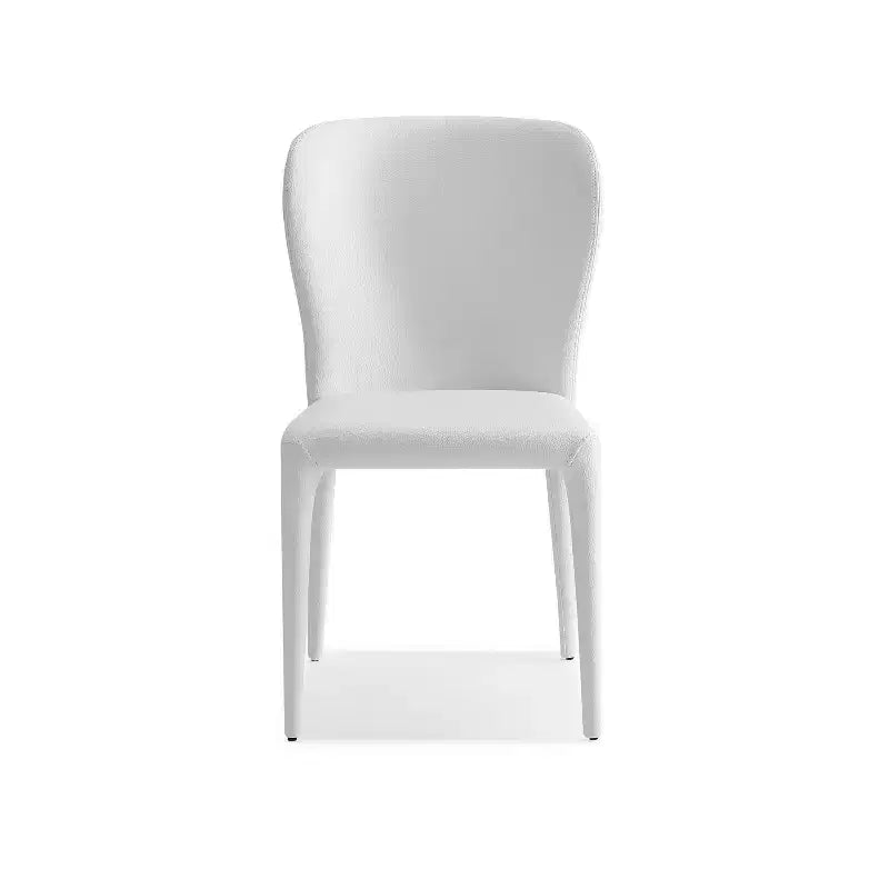 Chaise de salle à manger noire en similicuir de 33 po, idéale comme chaise d'appoint moderne et confortable pour les réunions de famille.