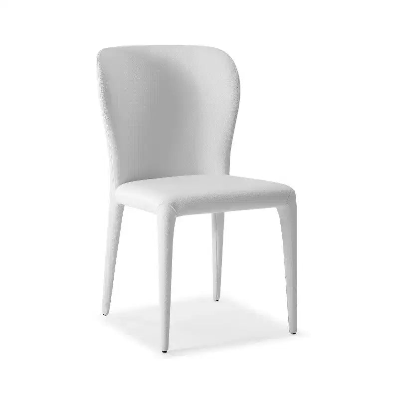 Chaise de salle à manger noire en similicuir de 33 po, idéale comme chaise d'appoint moderne et confortable pour les réunions de famille.
