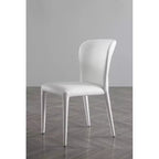 Chaise de salle à manger noire en similicuir de 33 po, idéale comme chaise d'appoint moderne et confortable pour les réunions de famille.