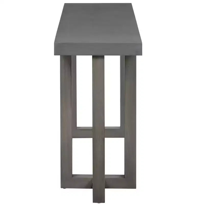 Console de 160 cm avec pieds en bois massif, élégante table d'entrée avec plateau épais, table de couloir pour salon, chambre à coucher