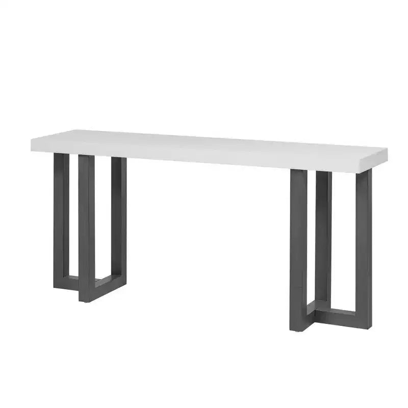 Console de 160 cm avec pieds en bois massif, élégante table d'entrée avec plateau épais, table de couloir pour salon, chambre à coucher