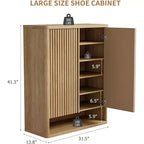 Meuble à chaussures moderne en bois, étagères réglables, grand organiseur d'entrée, pour entrée, salon