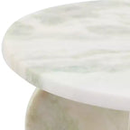 Table d'appoint, table de chevet ou table de nuit en marbre avec plateau rond en agate, idéale pour les grands ou petits espaces