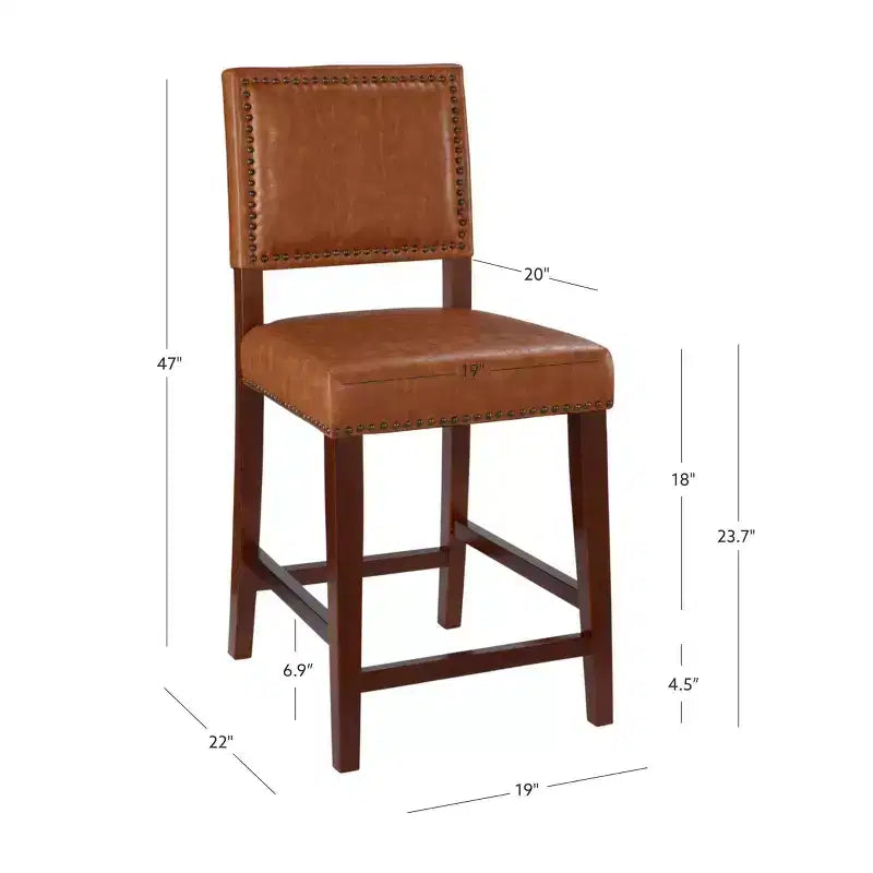 Tabouret de bar 24 po Brook à hauteur de comptoir