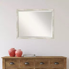 Miroir mural de salle de bain à cadre étroit craquelé et métallique