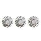 Northlight Set of 3 Round Gray Cascading Angular Orbs Mirrors 10
