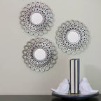 Miroirs Orbes Angulaires en Cascade Gris et Ronds 10