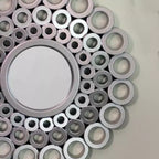 Miroirs Orbes Angulaires en Cascade Gris et Ronds 10