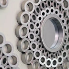 Miroirs Orbes Angulaires en Cascade Gris et Ronds 10