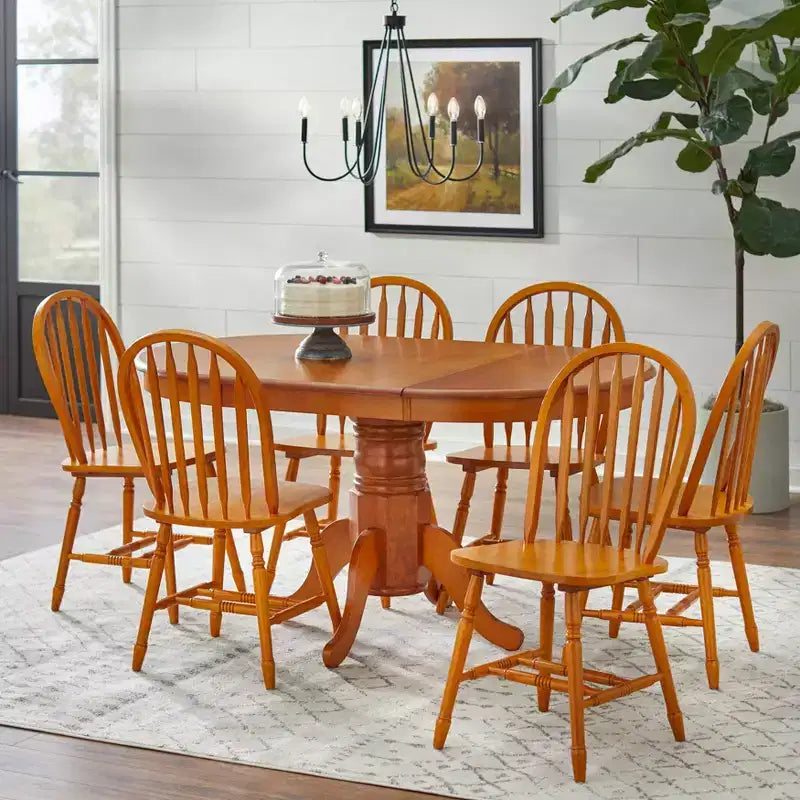 Table à manger extensible en bois massif Lancaster Farmhouse