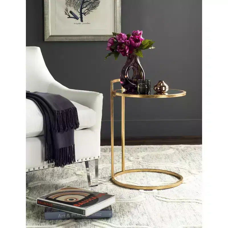 Table d'appoint Calvin – Or/Miroir