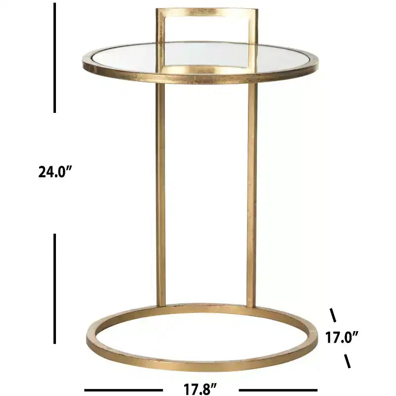 Table d'appoint Calvin – Or/Miroir