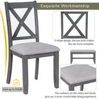 Table de salle à manger pliable 6 places avec 4 chaises et un banc
