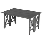 Table de salle à manger pliable 6 places avec 4 chaises et un banc