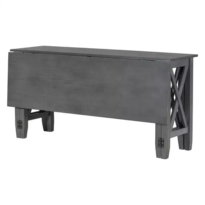 Table de salle à manger pliable 6 places avec 4 chaises et un banc